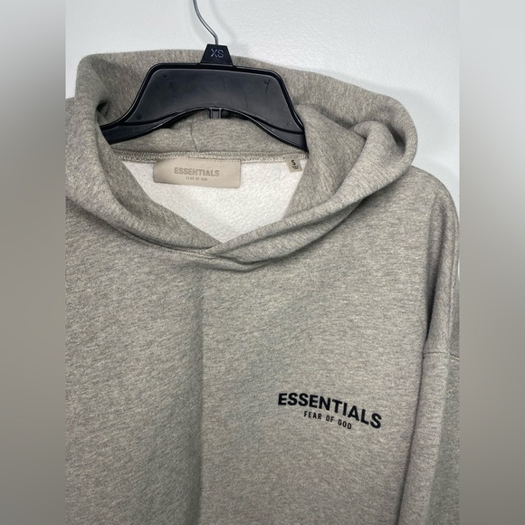 Fear of God Essentials Heather Gray Hoodie & Sweatpants loose ankle - Picture 5 of 13